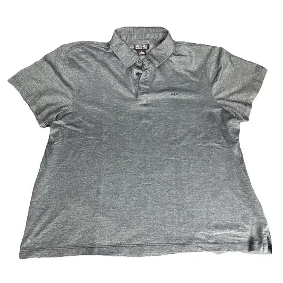 Michael Kors Gray Short Sleeve Polo Golf Men's Shirt XL - Picture 2 of 6